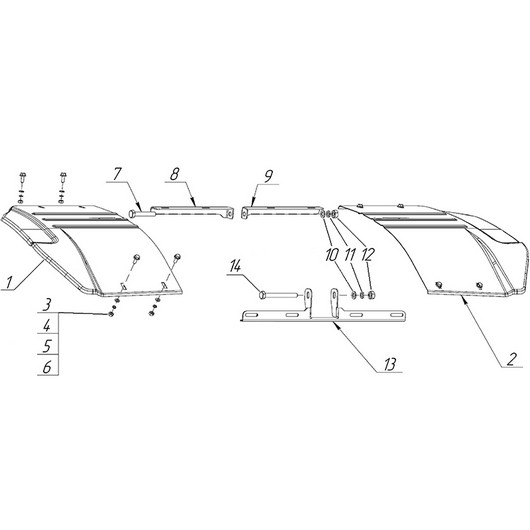 Кожух фрез Champion BC8738